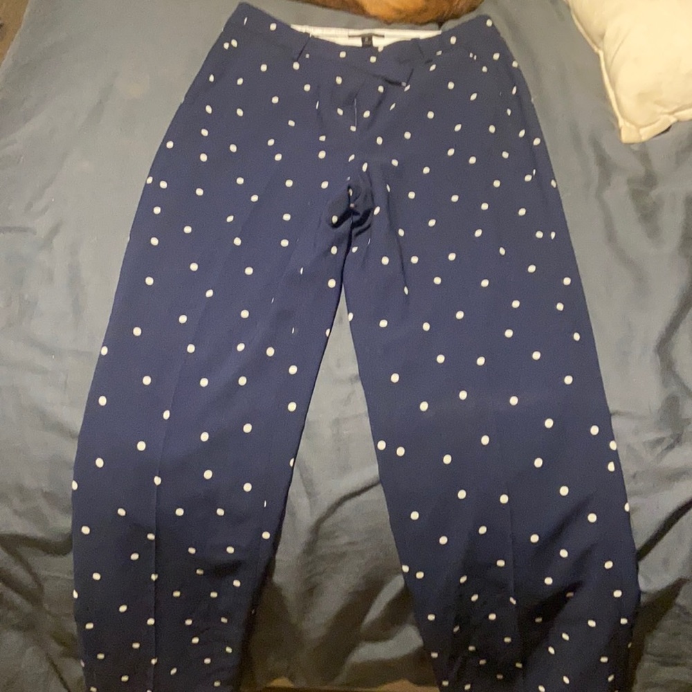 J. Crew petite silk polka dot dress pant